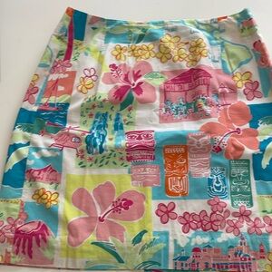 Lilly Pulitzer palace patch skirt resort wear 2004 size 8